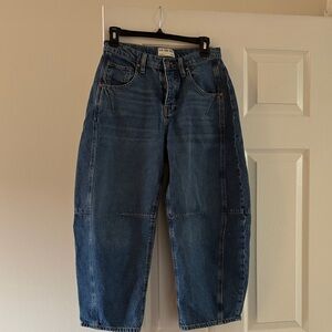 Vintage Dark Blue Barrel Jeans